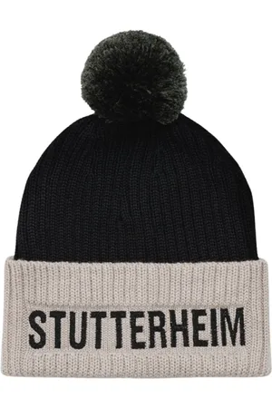Stutterheim Accessoarer, Herr, ONE Size, Pompom Ribbstickad Beanie
