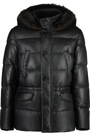 MOORER Jacka, Herr, 2Xl, Läder, Läderfodrad jacka med avtagbar päls