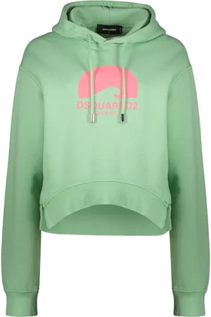Dsquared2 Sweatshirts & Hoodies, Dam, 2Xs, Bomull, Ribbad bomullshoodie med sidoslitsar