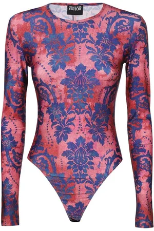 VERSACE Topp, Dam, M, Tryckt långärmad body