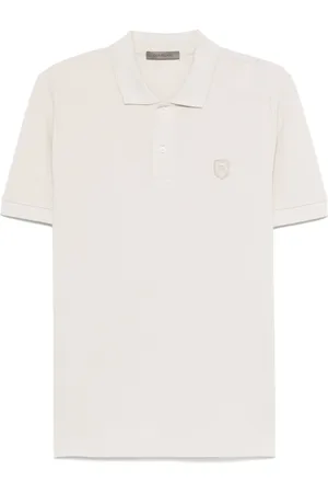 corneliani Topp, Herr, 2Xl, Bomull, Pima Bomull Polo Skjorta