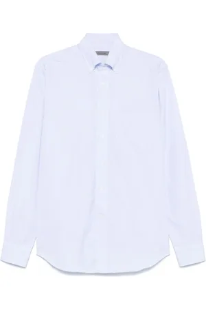 corneliani Skjorta, Herr, XL, Bomull, Klara Blå Skjortor för Män