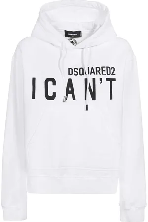 Dsquared2 Sweatshirts & Hoodies, Dam, 2Xs, Bomull, Tryckt huvtröja