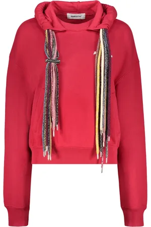 AMBUSH Sweatshirts & Hoodies, Dam, S, Bomull, Logo Print Bomullshoodie med Fickor