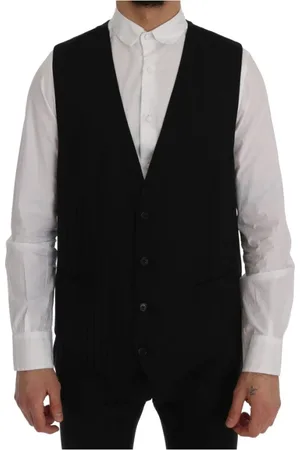 Dolce & Gabbana Kostym, Herr, L, Elegant Randig Ullväst