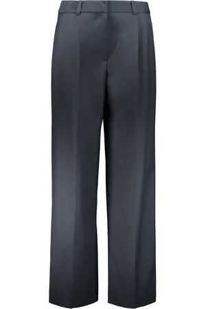 Low Classic Byxor, Dam, S, Polyester, Veckade ullblandade byxor