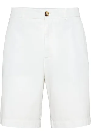 Brunello Cucinelli Shorts, Herr, L, Bomull, Twisted Cotton Gabardine Shorts