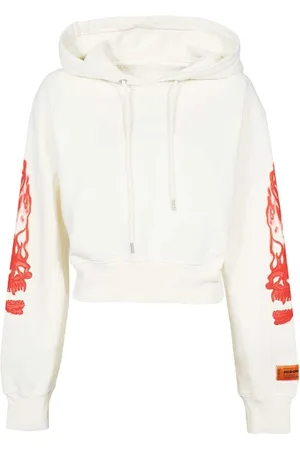 Heron Preston Sweatshirts & Hoodies, Dam, S, Bomull, Justerbar bomullshoodie