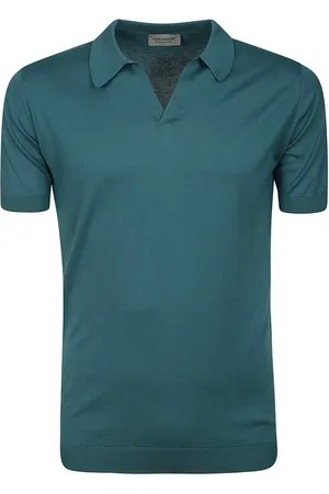 JOHN SMEDLEY Topp, Herr, M, Bomull, Grön Skipper Krage Pikétröja