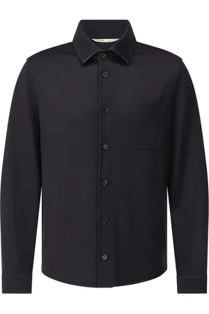 MAURIZIO BALDASSARI Jacka, Herr, 2Xl, Silke Overshirt Klassisk Skjortstil