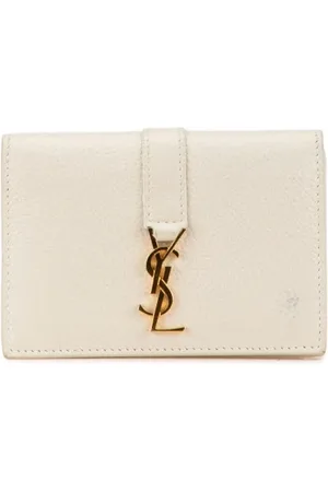 Saint Laurent Pre-owned, Dam, ONE Size, Pre-owned Vitt guld plnbcker