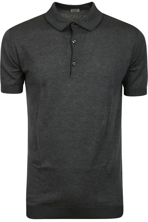 JOHN SMEDLEY Topp, Herr, S, Bomull, Grå Bomullspolo Slim Fit