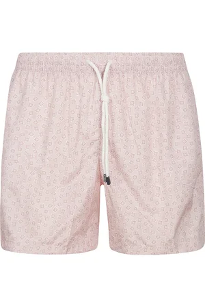 FEDELI Badkläder, Herr, S, Polyester, Rosa Mönstrad Baddräkt med Fickor