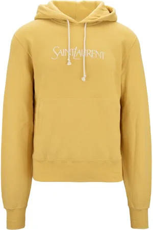 Saint Laurent Sweatshirts & Hoodies, Dam, S, Bomull, Hoodie med broderad logotyp