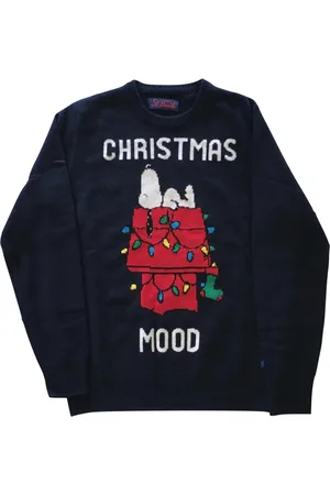MC2 SAINT BARTH Stickade tröjor & koftor, Herr, L, Cashmere Sweater Snoopy Lights