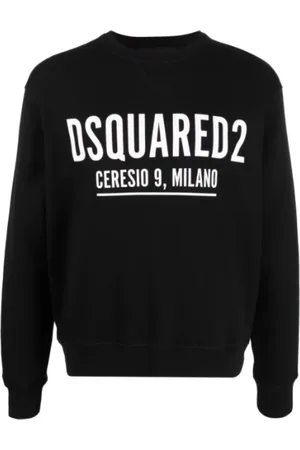 Dsquared2 Sweatshirts & Hoodies, Herr, L, Svart stickad tröja