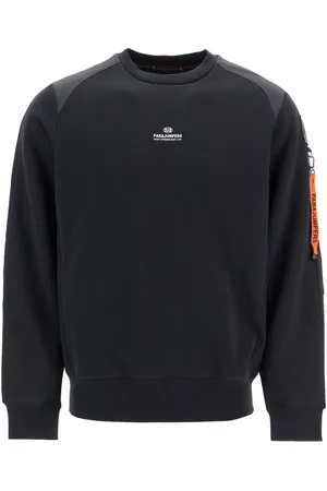 Parajumpers Sweatshirts & Hoodies, Herr, M, Nylon, Crewneck Sweatshirt med Nyloninsatser