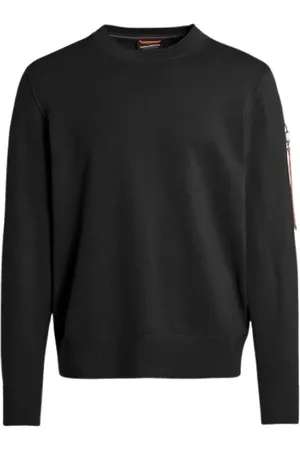 Parajumpers Sweatshirts & Hoodies, Herr, 2Xl, Bomull, Stickad bomullströja med logotyp på ärmen