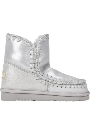 Mou Skor, Dam, 39 EU, Läder, 18 Bounce Microglitter Silver Boots