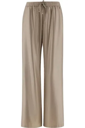 HERNO Byxor, Dam, M, Polyester, Metallic Flanellbyxor med Elastisk Midja