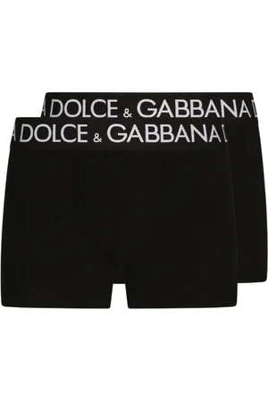 Dolce & Gabbana Underkläder, Herr, M, Läder, Svart Elastiskt Logomärke Midjeband Underkläder Set