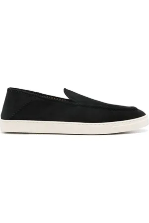 Giorgio Armani Skor, Herr, 45 EU, Svarta Sneakers med Flätadetaljer