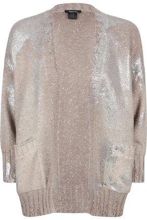 AVANT TOI Stickade tröjor & koftor, Dam, M, Bomull, Metallic Sweater Made in Italy