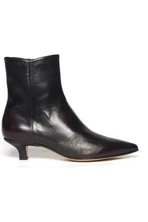 Pomme D´Or Skor, Dam, 36 EU, Läder, Bordeaux Läder Ankelboots