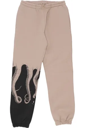 Octopus Byxor, Herr, XS, Bomull, Jord Sweatpants med Tentakel Print