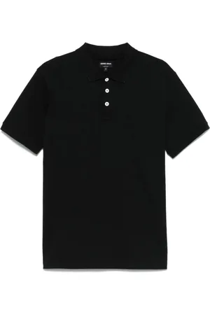 Giorgio Armani Topp, Herr, XL, Svarta Polo Skjortor och Polos
