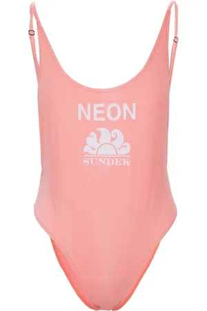 Sundek Badkläder, Dam, 2Xs, Polyester, Neon Logo Baddräkt