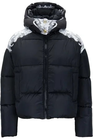 VERSACE Jacka, Dam, M, Polyester, Avtagbar huva quiltad jacka