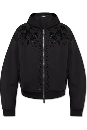 Dsquared2 Sweatshirts & Hoodies, Herr, S, Bomull, Sweatshirt med kristaller