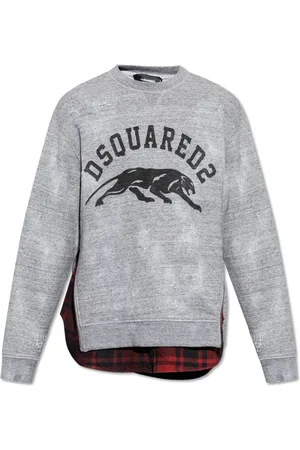 Dsquared2 Sweatshirts & Hoodies, Herr, L, Bomull, Sweatshirt med logotyp