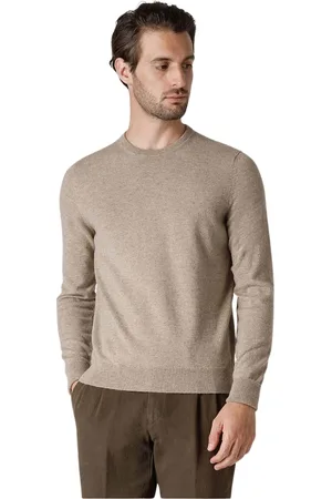 DRUMOHR Stickade tröjor & koftor, Herr, 3Xl, Sand Halsband