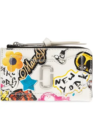 Marc Jacobs Accessoarer, Dam, ONE Size, Läder, Korthållare med tryck