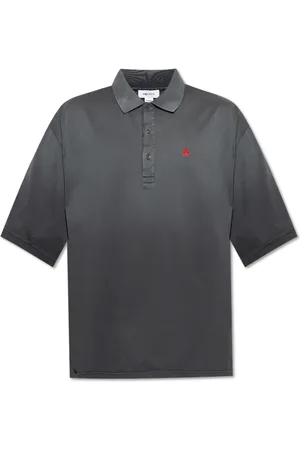 Alexander McQueen Topp, Herr, XL, Bomull, Bomullspolo med broderat logotyp