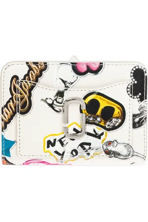 Marc Jacobs Accessoarer, Dam, ONE Size, Läder, Plånbok med tryck