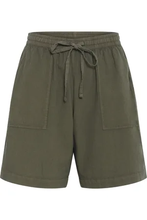 Kaffe Shorts, Dam, M, Bomull, Blad Grön Lös Passform Shorts