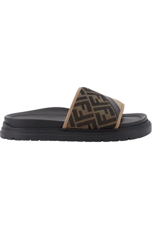 Fendi Skor, Herr, 40 EU, Bomull, Diagonal FF Jacquard Slide