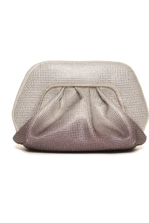 THEMOIRÈ Väska, Dam, ONE Size, Läder, Silver Rose Strass Clutch