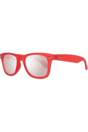 Polaroid Accessoarer, unisex, ONE Size, Röda Acetat Solglasögon med UV-skydd