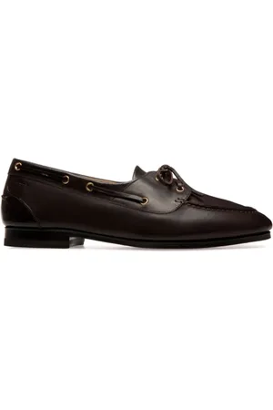 Bally Skor, Herr, 45 EU, Läder, Kaffebruna Läderplatta Skor
