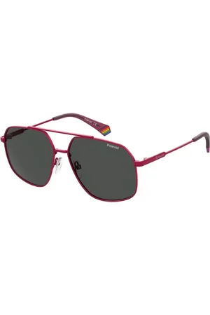 Polaroid Accessoarer, unisex, ONE Size, Rosa Stål Solglasögon Polariserat UV-filter