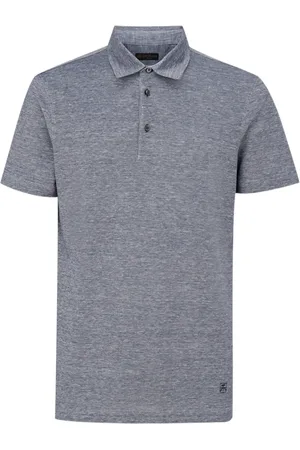 corneliani Topp, Herr, L, Bomull, Grå Polo med korta ärmar