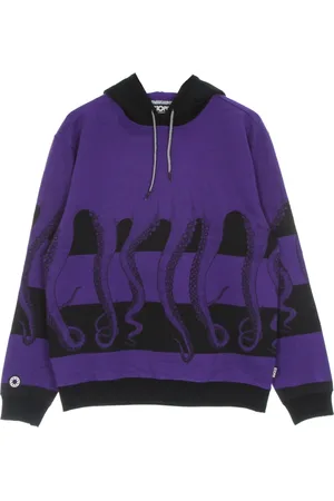 Octopus Sweatshirts & Hoodies, Herr, S, Bomull, Lila Lättvikts huva tröja
