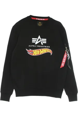 Alpha Industries Sweatshirts & Hoodies, Herr, XL, Bomull, Hot Wheels Flag Tröja Herr