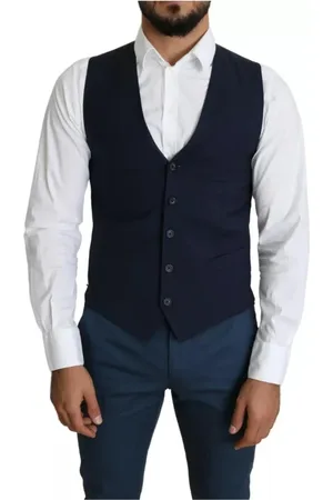 Dolce & Gabbana Kostym, Herr, S, Bomull, Navy Formell Väst
