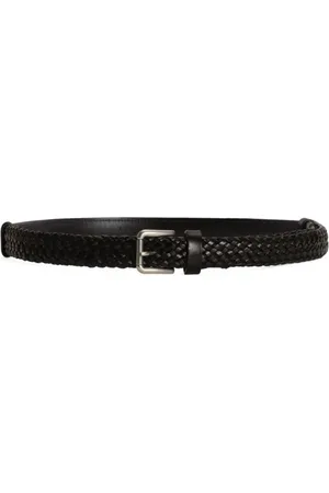 Dolce & Gabbana Accessoarer, Herr, 100 CM, Läder, Svarta Flätade Raka Bälten