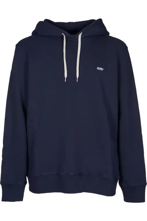 Autry Sweatshirts & Hoodies, Herr, XL, Bomull, Huvtröja med ribbstickad nederkant och ärmslut